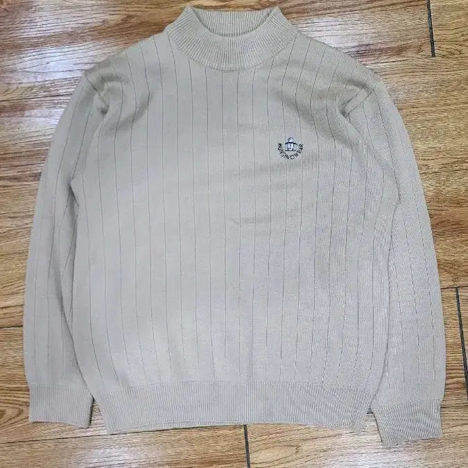 [BUNJANG] Munsingwear Beige Ribbed Knit Sweater / 먼싱웨어 베이지색 골지 니트