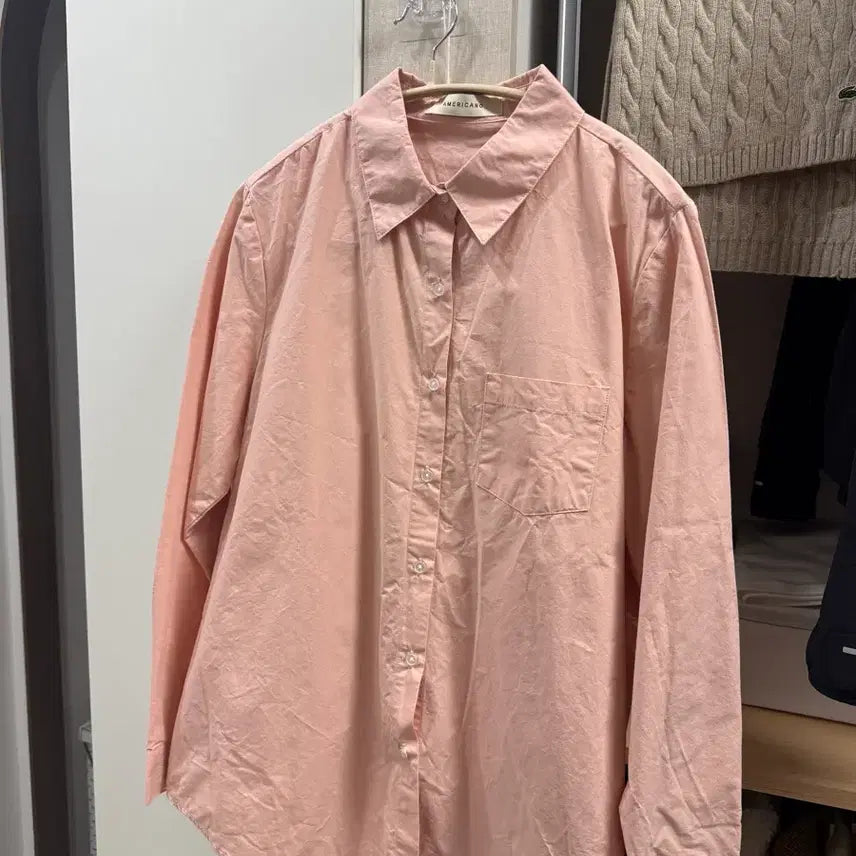[BUNJANG] Oversized Peach Shirt / 살구색 오버핏 셔츠