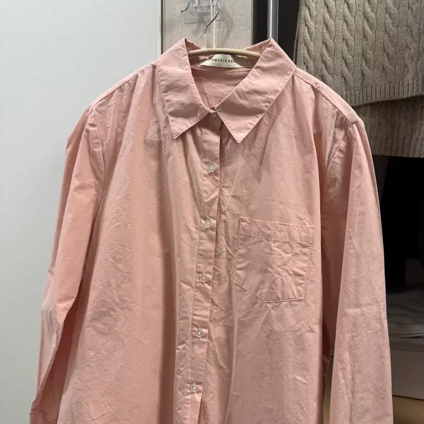 [BUNJANG] Oversized Peach Shirt / 살구색 오버핏 셔츠