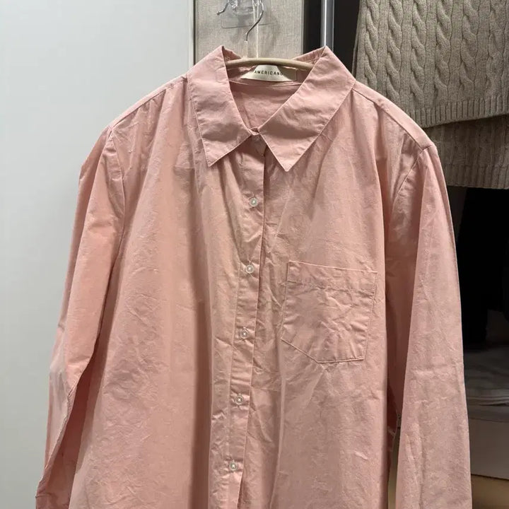 [BUNJANG] Oversized Peach Shirt / 살구색 오버핏 셔츠