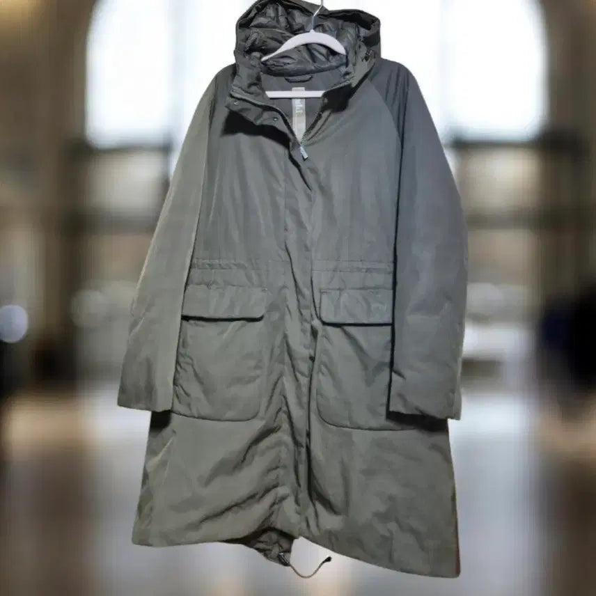 [BUNJANG] Add Khaki Hooded Long Parka Jacket / 이태리브랜드add 카키색 후드 롱 야상 점퍼