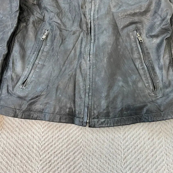 [BUNJANG] Vintage Sun Fading Rider Leather Jacket J03918 / 빈티지 썬 페이딩 라이더 레더자켓 J03918