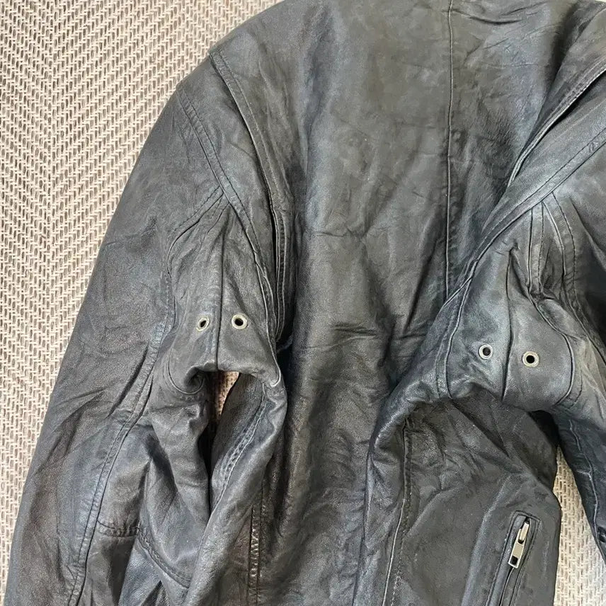 [BUNJANG] Vintage Sun Fading Rider Leather Jacket J03918 / 빈티지 썬 페이딩 라이더 레더자켓 J03918
