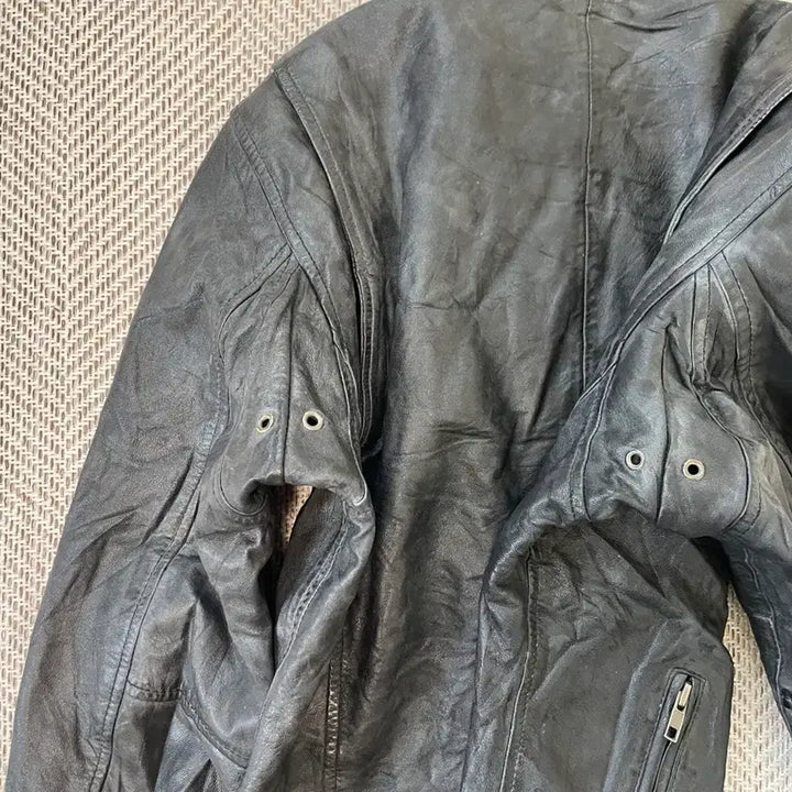 [BUNJANG] Vintage Sun Fading Rider Leather Jacket J03918 / 빈티지 썬 페이딩 라이더 레더자켓 J03918