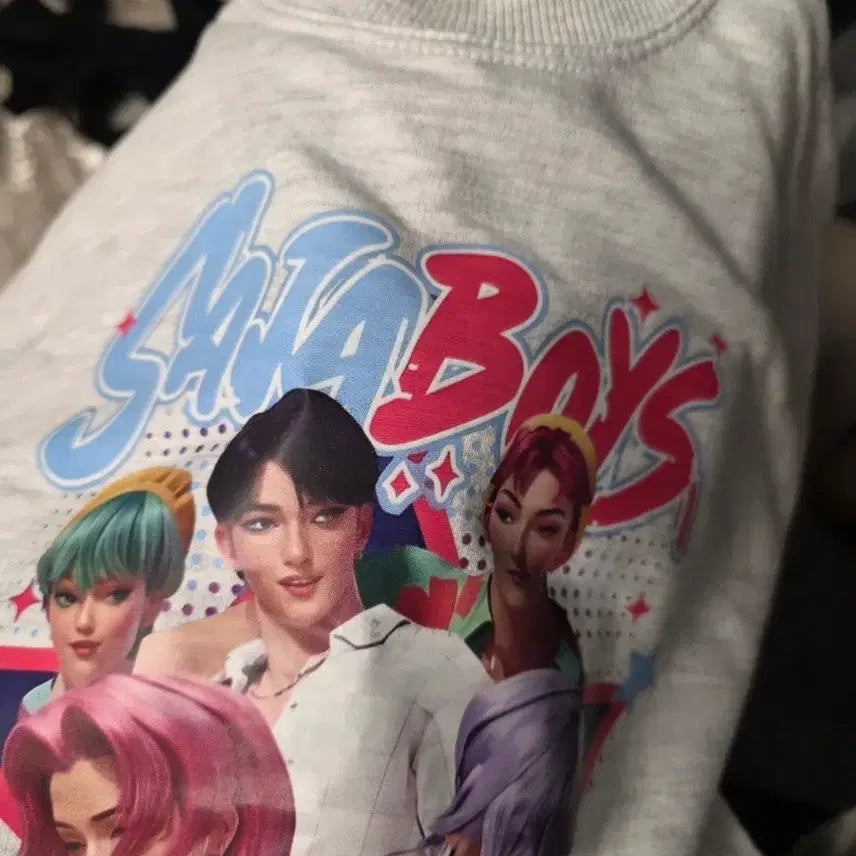 [BUNJANG] K-Pop Demon Hunters Gray Crewneck / 케이팝데몬헌터스 옷 티셔츠 맨투맨