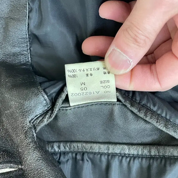 [BUNJANG] Vintage Leather Tailored Jacket J03924 / 빈티지 양가죽 레더 테일러드 자켓  J03924