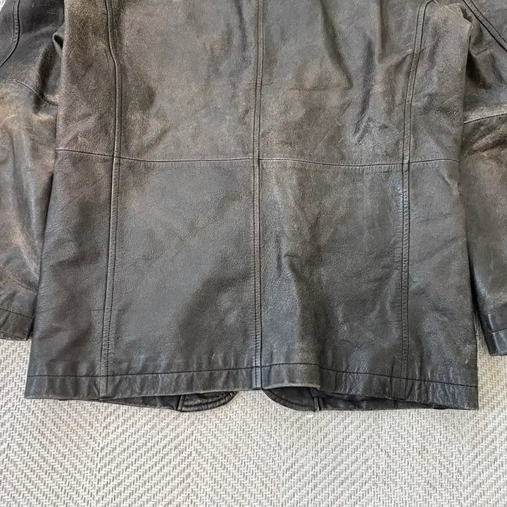 [BUNJANG] Vintage Leather Tailored Jacket J03924 / 빈티지 양가죽 레더 테일러드 자켓  J03924