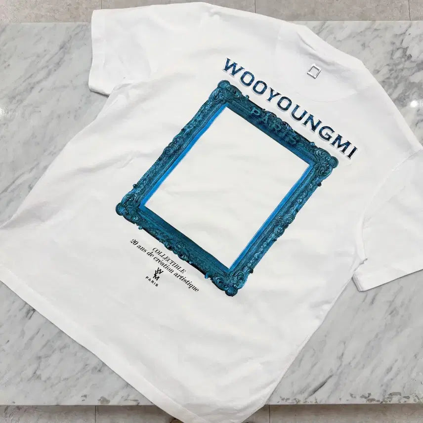 [BUNJANG] Wooyoungmi Frame Back Logo Short Sleeve T-Shirt / [정품 46] 우영미 프레임 백로고 반팔