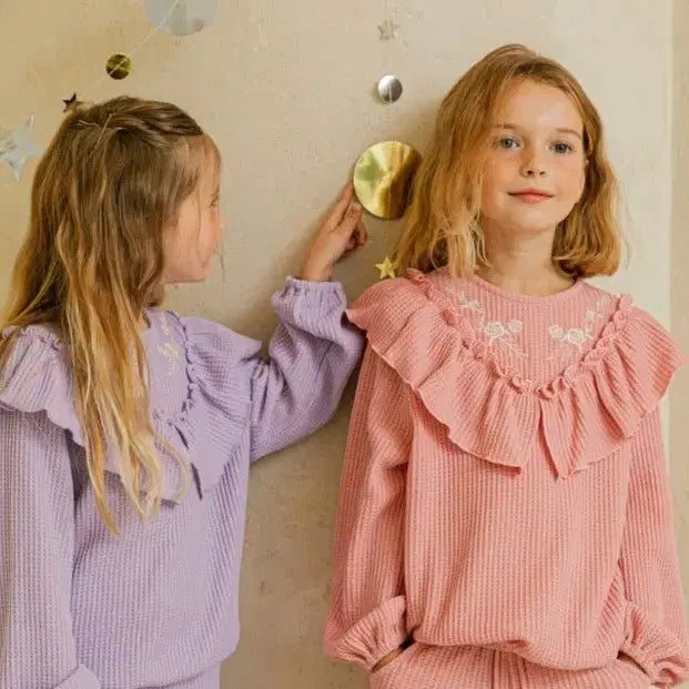 [BUNJANG] BebeTailor Junior Waffle Set / 베베테일러 주니어 와플셋업 새상품 (피치)