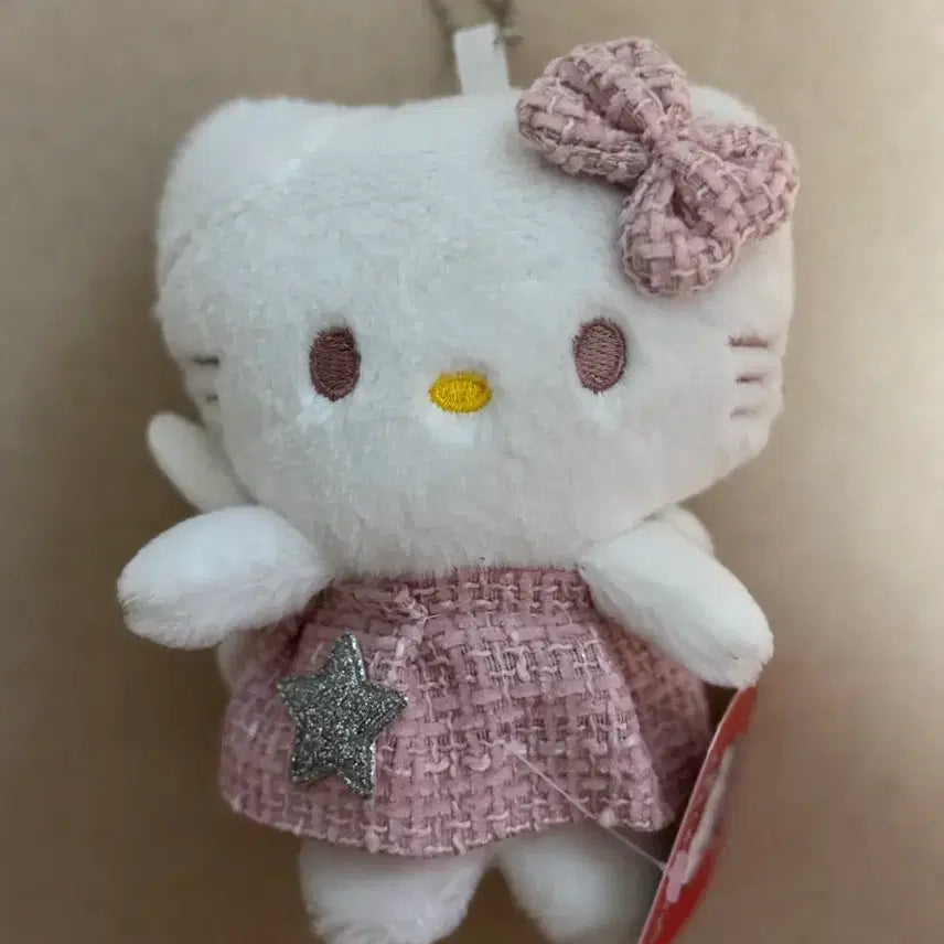 [BUNJANG] Hello Kitty Pink Dress Plush Keychain / 헬로키티 핑크 원피스 인형 키링