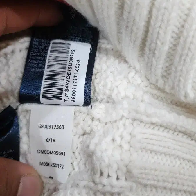 [BUNJANG] Tommy Hilfiger Cable Knit Tricolor Sweater / 타미힐피거 케이블 니트 트리컬러