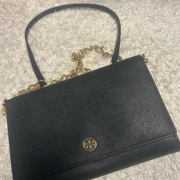 [SOLD OUT] 토리버치 블랙 레더 체인 크로스백 지갑백