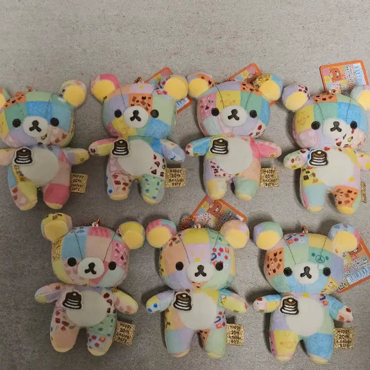 [BUNJANG] Rilakkuma 20th Anniversary Patchwork Keyring / 20주년패치워크리락쿠마키링 키이로이토리
