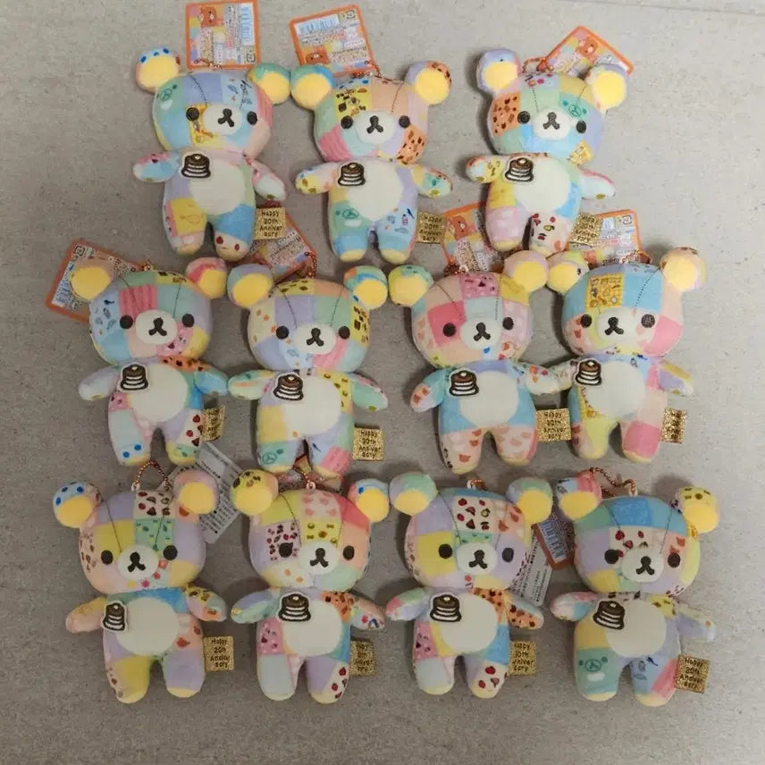 [BUNJANG] Rilakkuma 20th Anniversary Patchwork Keyring / 20주년패치워크리락쿠마키링 키이로이토리