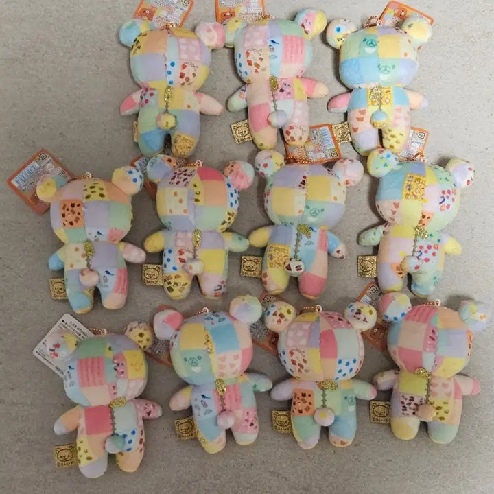 [BUNJANG] Rilakkuma 20th Anniversary Patchwork Keyring / 20주년패치워크리락쿠마키링 키이로이토리