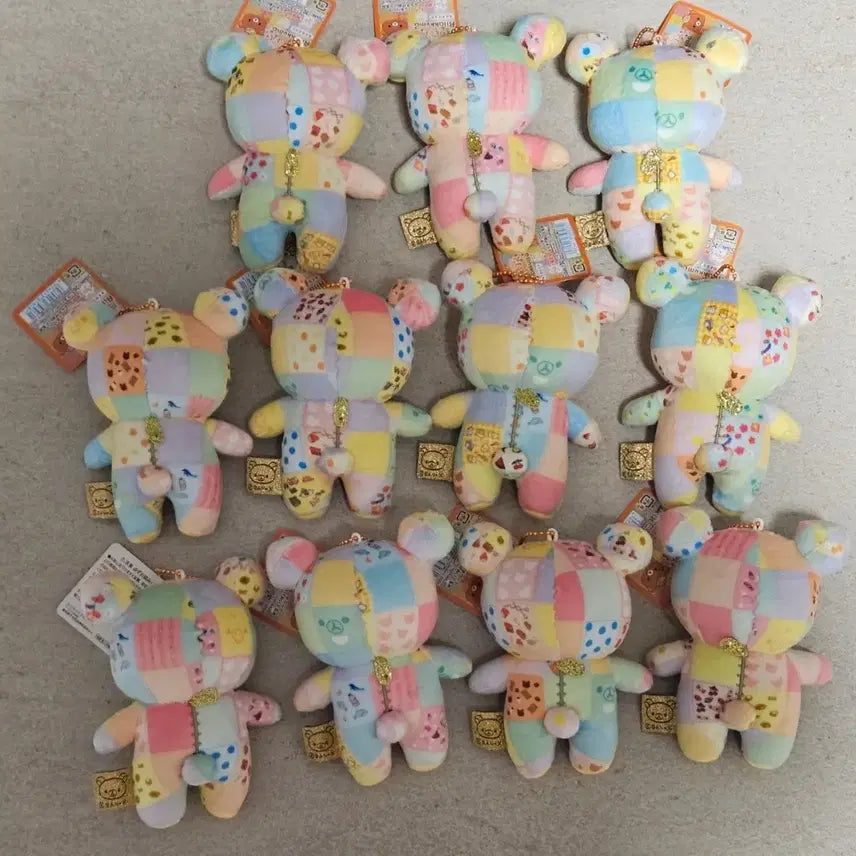 [BUNJANG] Rilakkuma 20th Anniversary Patchwork Keyring / 20주년패치워크리락쿠마키링 키이로이토리