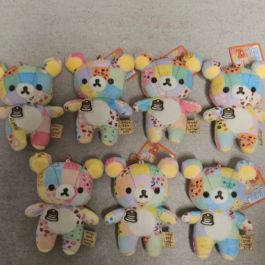 [BUNJANG] Rilakkuma 20th Anniversary Patchwork Keyring / 20주년패치워크리락쿠마키링 키이로이토리