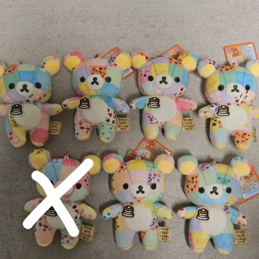 [BUNJANG] Rilakkuma 20th Anniversary Patchwork Keyring / 20주년패치워크리락쿠마키링 키이로이토리
