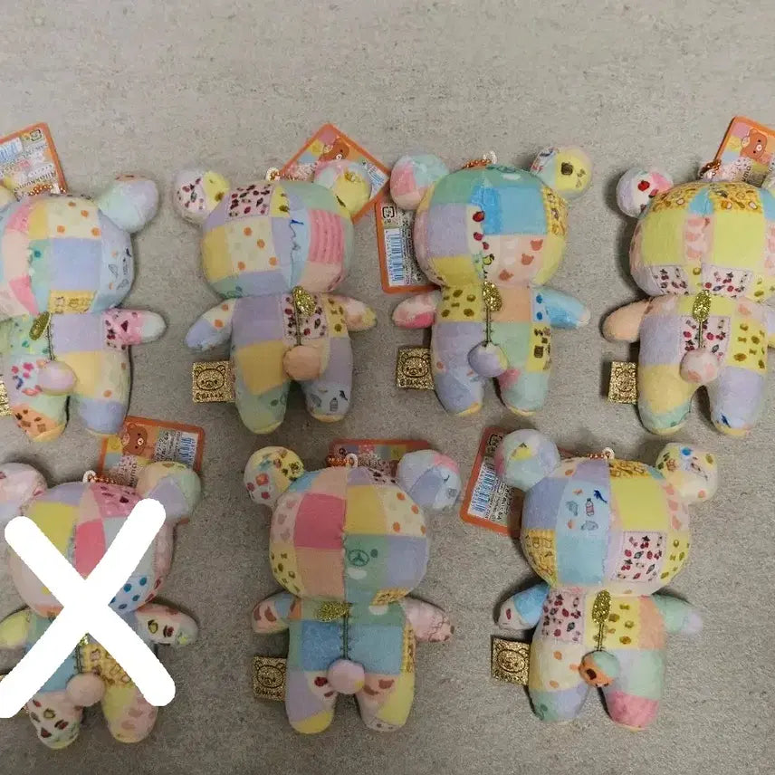 [BUNJANG] Rilakkuma 20th Anniversary Patchwork Keyring / 20주년패치워크리락쿠마키링 키이로이토리