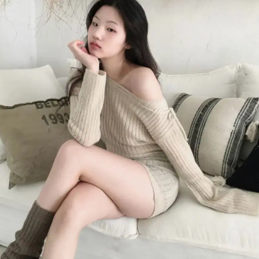 [BUNJANG] Clatta Bow Knit Dress / 클라따 bow knit 니트 원피스