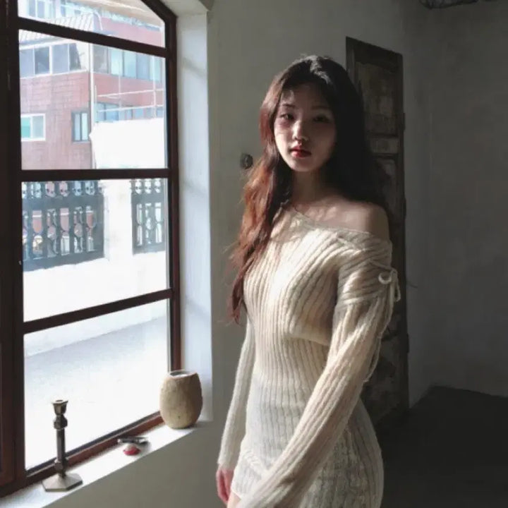 [BUNJANG] Clatta Bow Knit Dress / 클라따 bow knit 니트 원피스