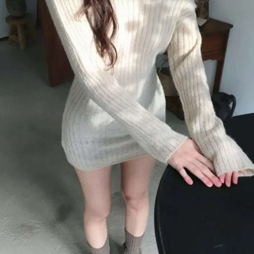 [BUNJANG] Clatta Bow Knit Dress / 클라따 bow knit 니트 원피스