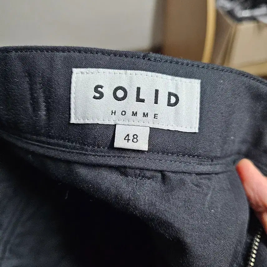 [BUNJANG] Solid Homme Cotton Cargo Pants Black / [솔리드옴므] 코튼 카고 팬츠 블랙