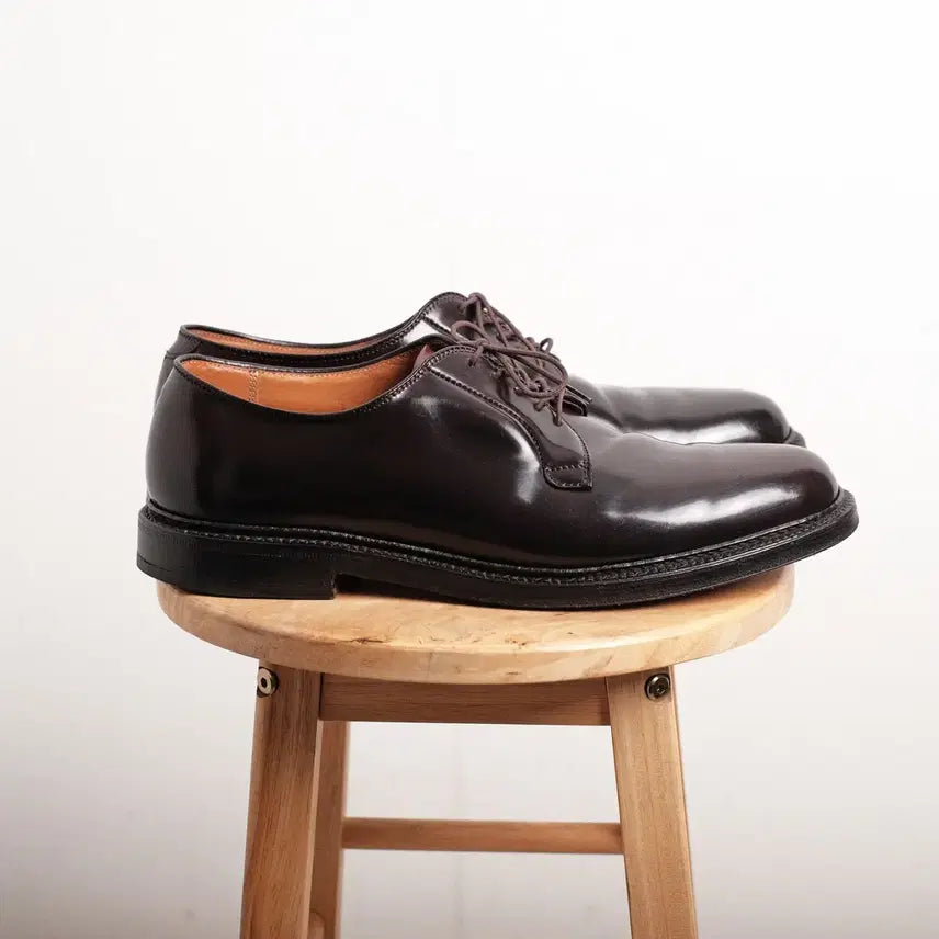 [BUNJANG] Alden 990 Burgundy Cordovan Plain Toe Derby Shoes / 알든 990 11D 사이즈 버건디 코도반 플레인토 더비