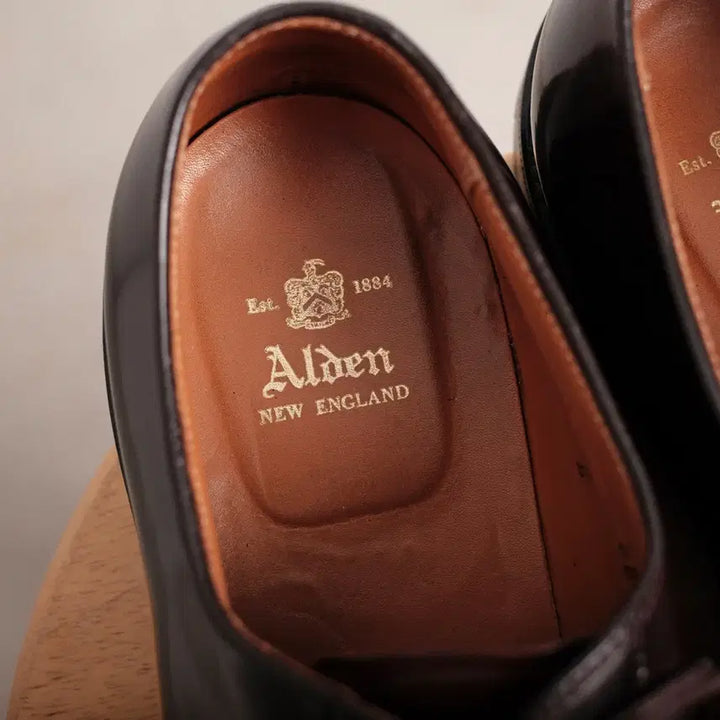 [BUNJANG] Alden 990 Burgundy Cordovan Plain Toe Derby Shoes / 알든 990 11D 사이즈 버건디 코도반 플레인토 더비