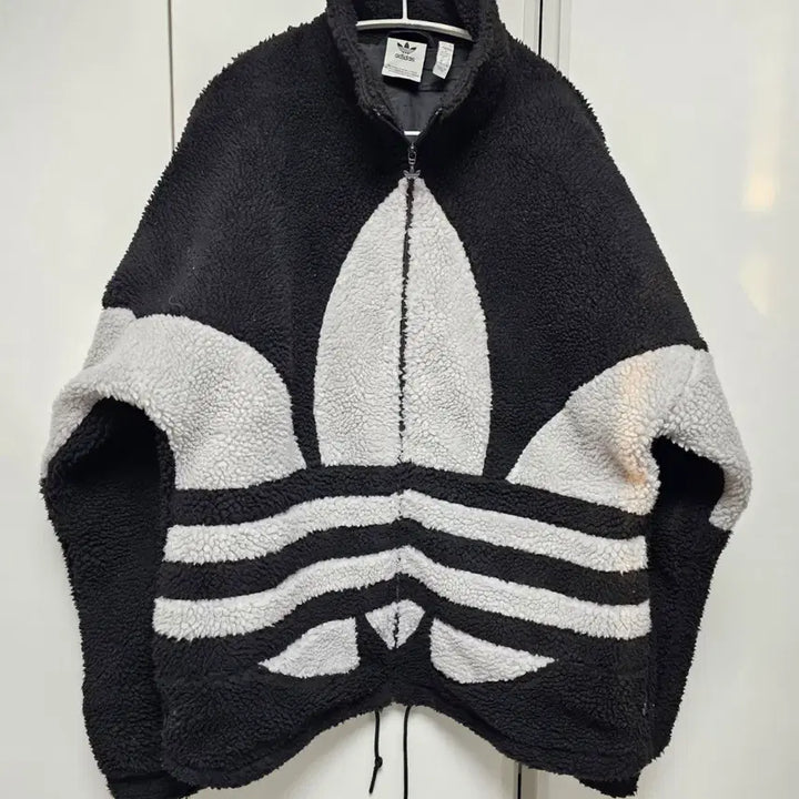[BUNJANG] Adidas Big Logo Fleece Jacket / 아디다스 빅로고 뽀글이 후리스 M,S