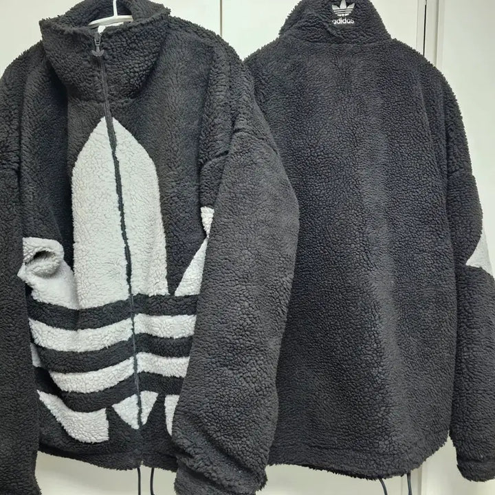[BUNJANG] Adidas Big Logo Fleece Jacket / 아디다스 빅로고 뽀글이 후리스 M,S