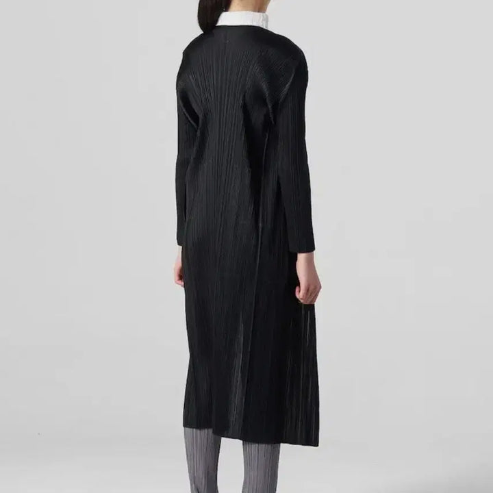 [SOLD OUT] 플리츠플리즈 블랙 롱 가디건