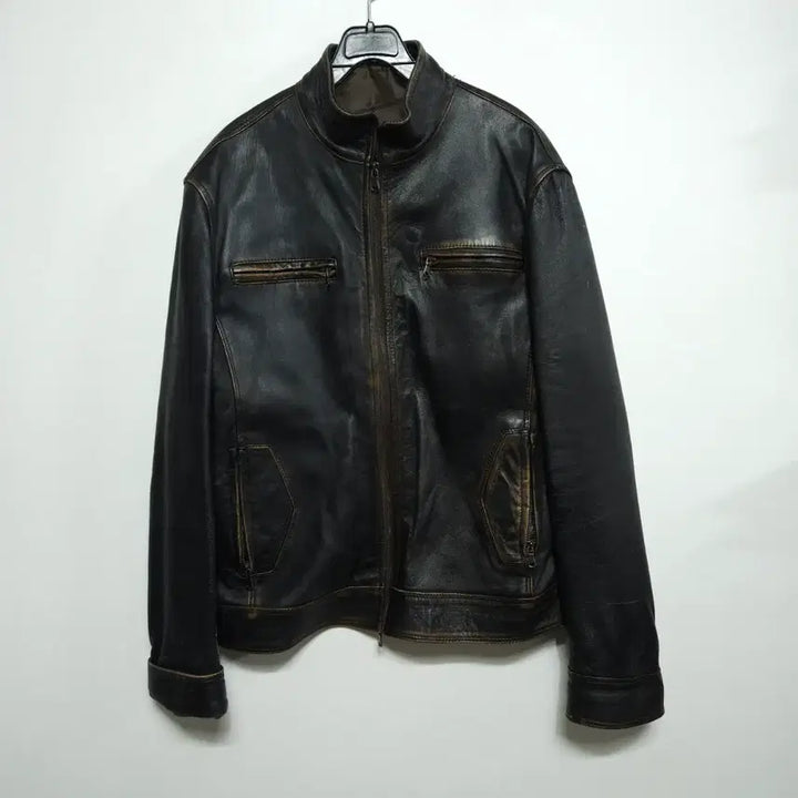[BUNJANG] VERA PELLE Real Leather Single Rider Jacket / 베라 펠레 싱글 라이더 리얼레더 자켓 (95~100)이태리