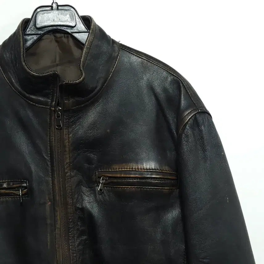 [BUNJANG] VERA PELLE Real Leather Single Rider Jacket / 베라 펠레 싱글 라이더 리얼레더 자켓 (95~100)이태리