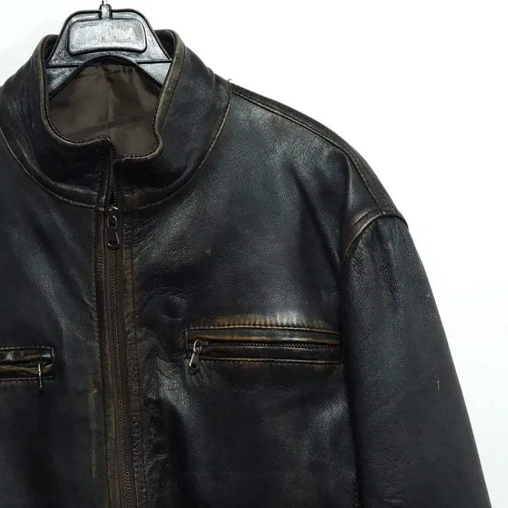 [BUNJANG] VERA PELLE Real Leather Single Rider Jacket / 베라 펠레 싱글 라이더 리얼레더 자켓 (95~100)이태리