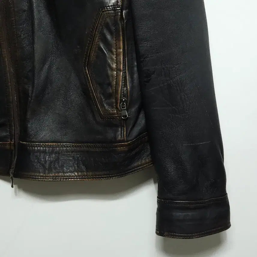 [BUNJANG] VERA PELLE Real Leather Single Rider Jacket / 베라 펠레 싱글 라이더 리얼레더 자켓 (95~100)이태리