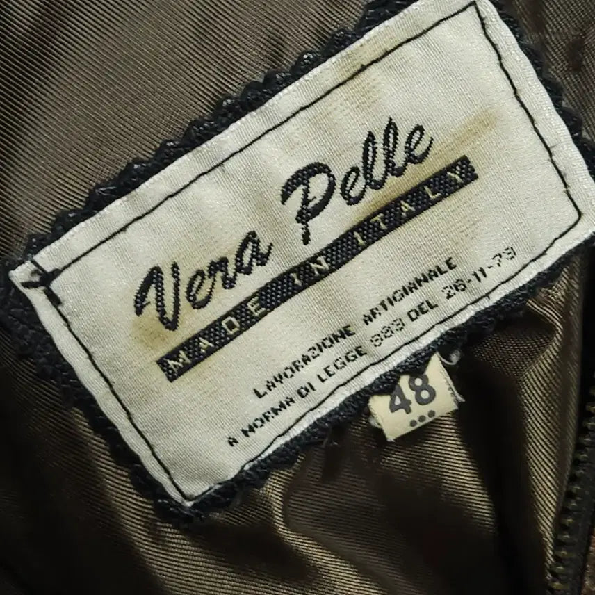 [BUNJANG] VERA PELLE Real Leather Single Rider Jacket / 베라 펠레 싱글 라이더 리얼레더 자켓 (95~100)이태리