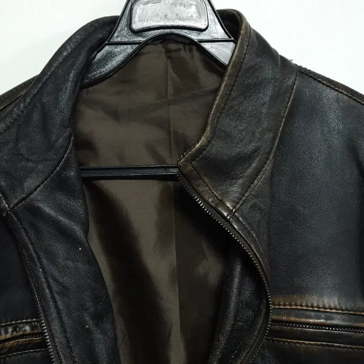 [BUNJANG] VERA PELLE Real Leather Single Rider Jacket / 베라 펠레 싱글 라이더 리얼레더 자켓 (95~100)이태리