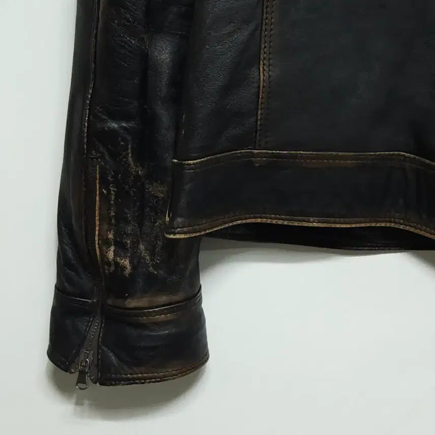 [BUNJANG] VERA PELLE Real Leather Single Rider Jacket / 베라 펠레 싱글 라이더 리얼레더 자켓 (95~100)이태리