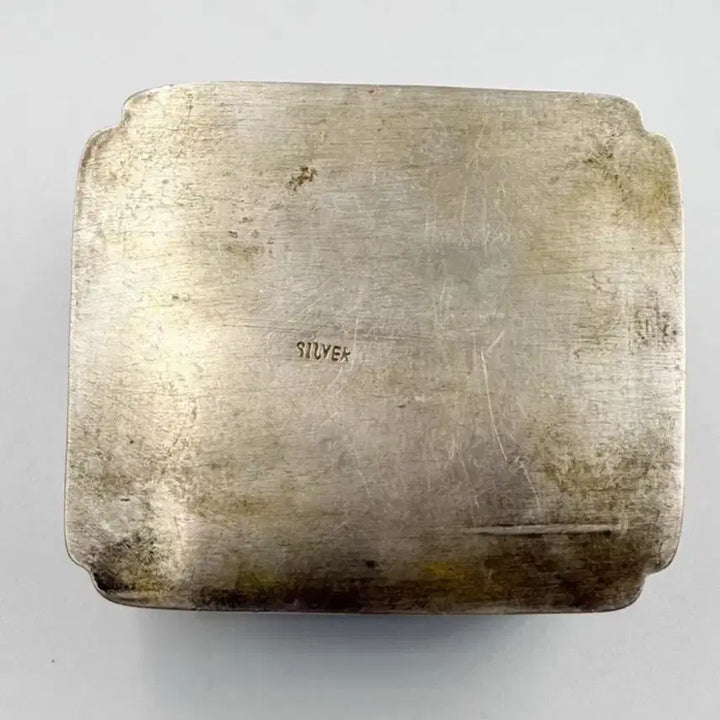 [BUNJANG] Antique Silver Jadeite Pendant / 옛날 순은 백옥 통