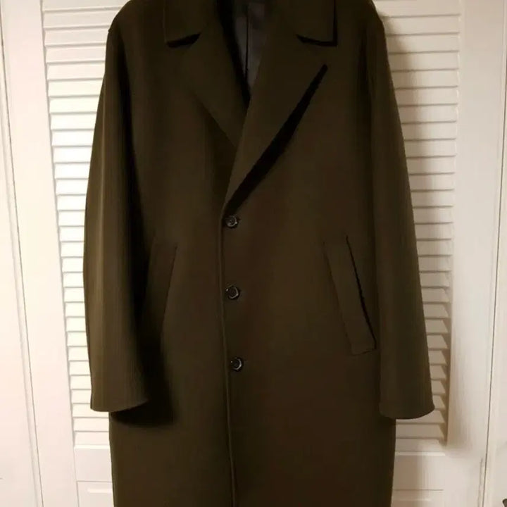 [BUNJANG] Solid Homme Double Breasted Khaki Coat / 솔리드옴므 반더블 카키코트 50 105