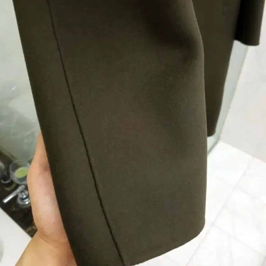 [BUNJANG] Solid Homme Double Breasted Khaki Coat / 솔리드옴므 반더블 카키코트 50 105