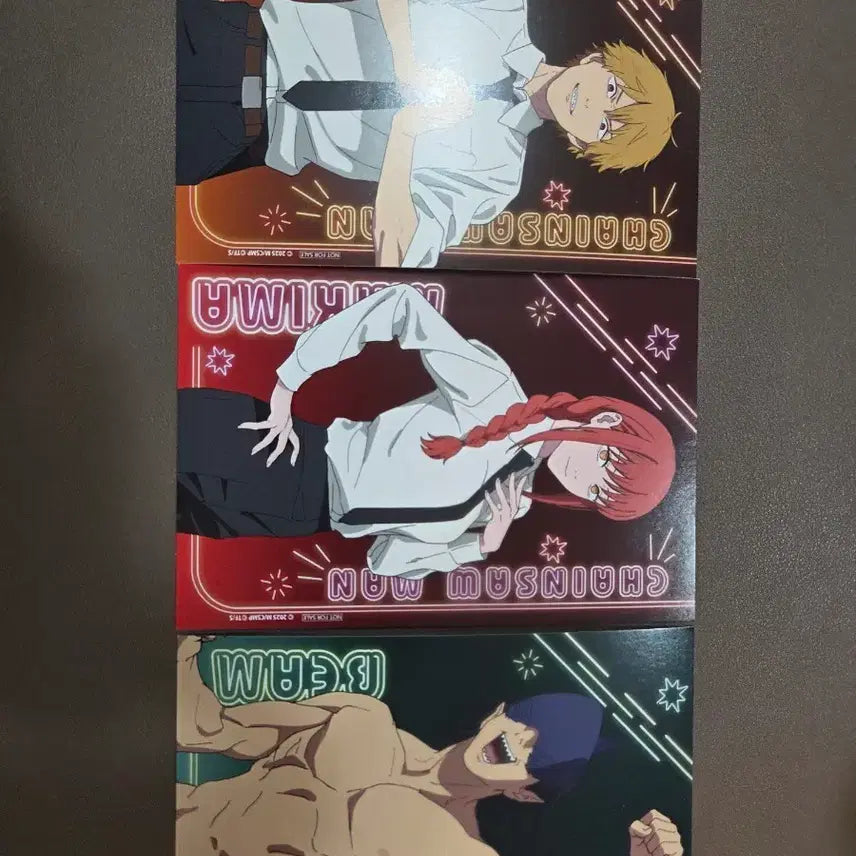 [BUNJANG] Chainsaw Man Animate POB Postcard Bundle Set / 체인소맨 애니메이트 특전 엽서 3종 일괄