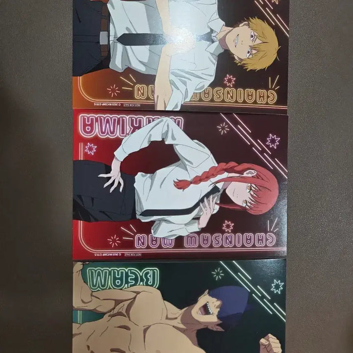 [BUNJANG] Chainsaw Man Animate POB Postcard Bundle Set / 체인소맨 애니메이트 특전 엽서 3종 일괄