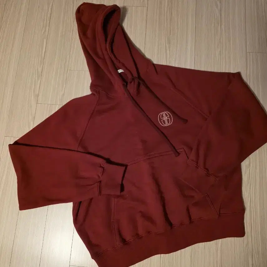 [BUNJANG] M ETC Oversized Raglan Hoodie Burgundy / (M) 이티씨이 오버사이즈 래글런 후디 버건디