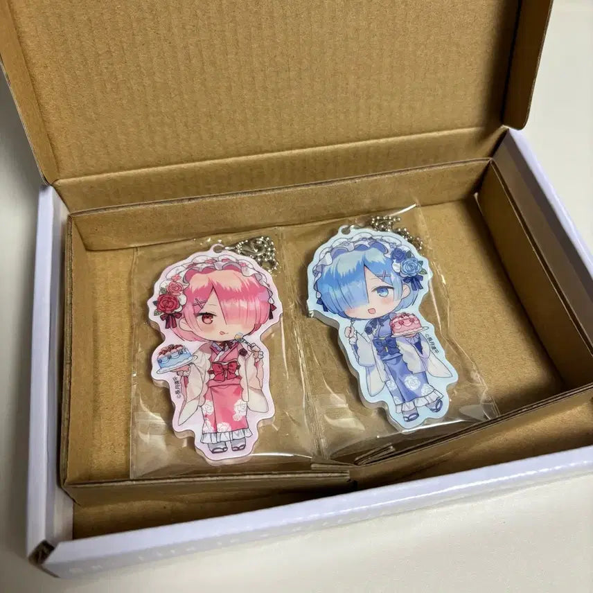 [BUNJANG] Re:Zero Rem & Ram Acrylic Keyring / 리제로 렘 람 아크릴 키홀더