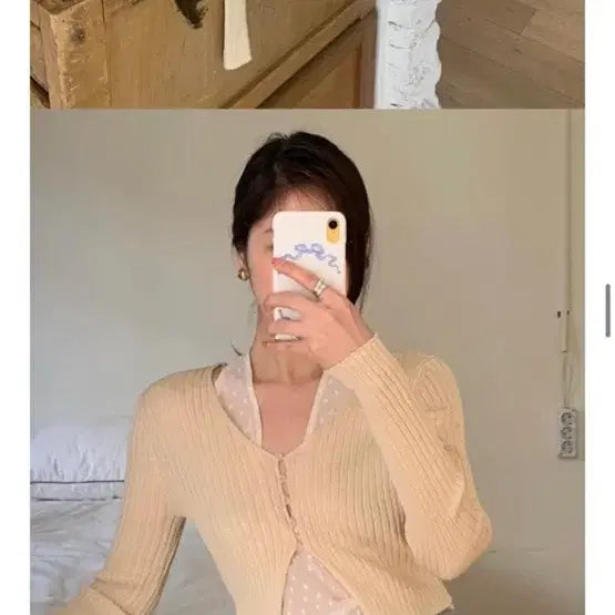 [BUNJANG] Ivory Ribbed Knit Cardigan Bundle Set / 아이보리 골지 니트 가디건 새상품 베이지+ 히늘색 일괄판매