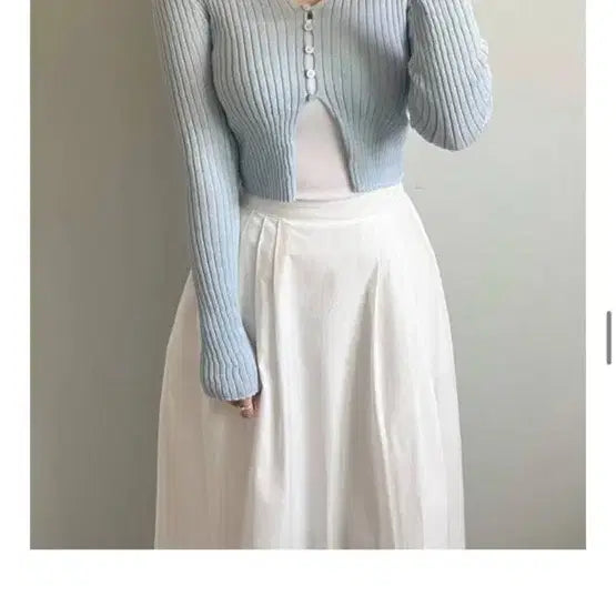 [BUNJANG] Ivory Ribbed Knit Cardigan Bundle Set / 아이보리 골지 니트 가디건 새상품 베이지+ 히늘색 일괄판매