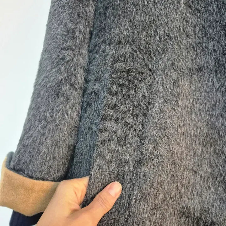 [BUNJANG] Alpaca Coat / 시스템 회색 알파카 코트 88-98-165