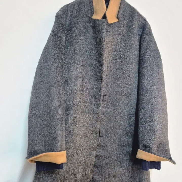 [BUNJANG] Alpaca Coat / 시스템 회색 알파카 코트 88-98-165